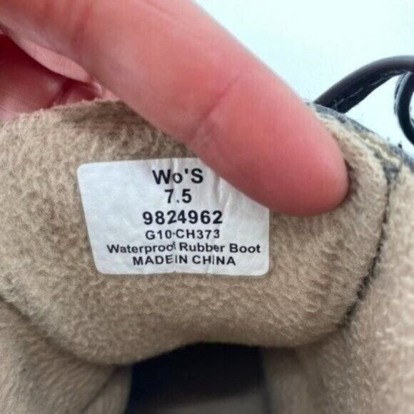 SPERRY Top-Sider Saltwater Grey Leopard Preppy Classic Duck 7.5 Rubber Rain Boot - Picture 8 of 9